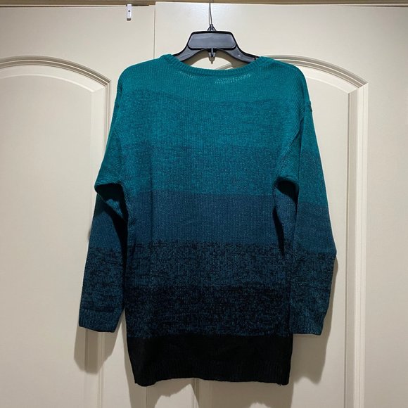 Divided by H&M Teal/Black Ombré Knit Sweater Tunic - Picture 2 of 5